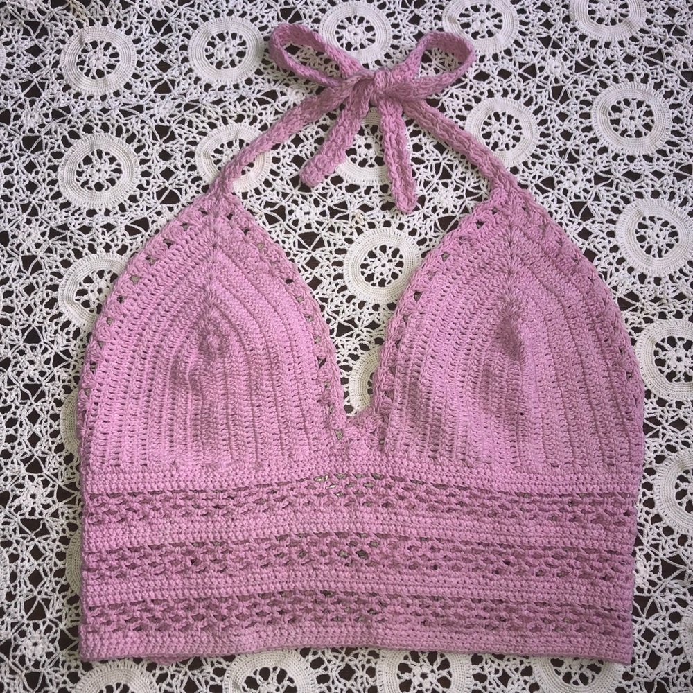 Crochet halter boho bralette/top